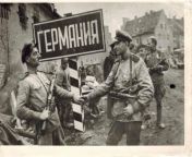 My grandpa on the left. Russian army , Germany 1945. He was marshal Zhukovs driver. from russian grandpa