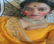 in saree and blouse from desi bhabhi made to strip saree and blouse giving full view of her nude assets mp4