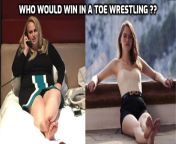 Stronger Legs, Feet And Toes ?? Legendary Battle !! Rebel Wilson VS Emma Stone !! Who Wins ?? from aftynrose asmr chest booty legs feet scratching video leaked jpg