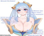 You dont remember how you got here, or what you were doing before, but you ended up in this strange white space, populated by a single, busty, blue-haired girl! And it just so happens that she wants you to milk yourself to her massive titties~ Original a from blue cloth girl
