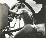 [History] &#34;Naked Gunner&#34; - American Gunner is forced back to his position after a water rescue. from kally gunner