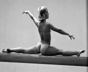 Gymnast Cathy Rigby, nude, on the balance beam , 1972 Sports Illustrated from cathy menard nude