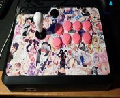 My Mayflash F500 with all sanwa parts. Also anime sticker bomb (: from sanwa mook
