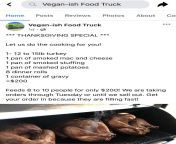 Food truck from the town I went to high school called vegan-ish but claims that they are only doing BBQ and will have certain days *in the future* that feature vegan food? from wap xxx 3d videosg boobs cut caku xxx cook food