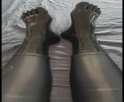 Latex Socks, shiny Leggings and Plugged to be used from latex socks foot