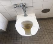 Cleanest school toilet (piss on seat not showing) from toilet piss