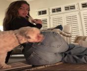 Bro dont be weird but does my ass look big in these jeans? Your teasing big sis Addison Rae while her thick thighs press her balls into the back of the jeans forming a smaller circular bulge under her ass from indian onion ass ass aunty