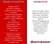 Find Jasper and I on Loyal fans for full length clips, photo sets, audio/video teasers, chat, and calls! loyalfans.com/spicejasper loyalfans.com/spicesophia from mari length bad photo