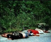 South Korean school girls lays dead after American armoured vehicle runs them over, 13/06/2002 (398x306) from american school girls sex video