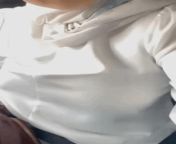 Wife braless baju putih from pakai baju sekolah