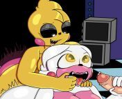 Toy Chica and Mangle Share a Snack [FF] (Art by me) from toy chica mangle kiss