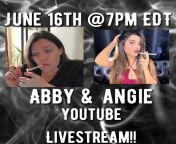 ***THIS THURSDAY!!*** Abby &amp; Angie LIVE on YouTube!! @7PM EDT Don&#39;t Miss It!! https://youtube.com/channel/UCmy3kcn1lrfrVswaEnF2aWQ from angie khoury on
