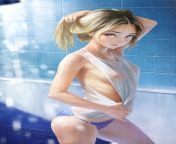 Ночной артик. #cute #beautiful #girl #breasts #swimsuit Автор работы: Arata Yokoyama https://www.pixiv.net/en/artworks/47566819 from Жесткий трах уставшей жены после работы