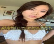 She never gave a blowjob until she met her first BWC. Now, she begs white men to fuck her face and laughed at Asian boys who try and romance her. from yiming curiosity 依鸣 big ass asian girlfriend begs for white cock chinese teen pov bwc amateur