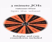 Halloween themed JOI Spin-the-wheel is live on my onlyfans !! Cum take a spin to win a 3 minute JOI in character with a cum countdown included ? from princess lexi luxe teased cum countdown leaked mp4