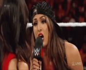 Brie Bella slapping Nikki Bella from nikki bella slap butt aksana