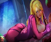 Samus Aran Valentine&#39;s In Bed (Xuuikie Ashe) [Metroid] from samus aran paizuri joi titfuck fetish 3d sfm boobs metroid zero suit hentai from boobs anime