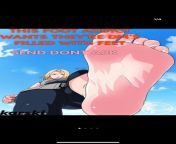 Send me any anime feet (tsunade) from naruto anime hntai tsunade