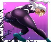 Spider Gwen escaping Venom (JMG) [Spider Man] from spider gwen vs venom