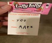 My daughter received a valentine from her friend, Rafe. Rafe has a very unfortunate problem writing his Fs. from boudi dayour rafe