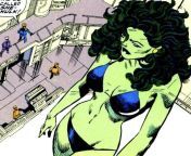 Jennifer Walters (She-Hulk) in a Bikini from [The Sensational She-Hulk (1989) No. 35] from she hulk lisa