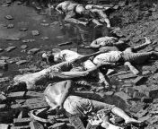 Historical photograph of the Rayerbazar killing fields in Bangladesh, 1971. It shows the killing of intellectuals as part of 1971 Bangladesh genocide. from bangladesh pvroa swex