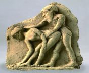 Copulating couple depicted on a plaque. Iraq, Old Babylonian Empire, 1894-1595 BC [1900x2000] from iraq old women nude