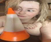 Dont miss out on the action! I just uploaded a full length video of me riding a traffic cone dildo to the wall! It wont be there forever go go go ?? from traffic cone