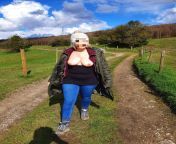 (female) Making the most of a cold but sunny day... blue skies ? countryside ? walking boots ? coat ? hat ? popular route ? boobs ? from sunny leon blue bedroom fuck
