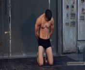 Prisoner kneeled down and handcuffed behind his back. A pic from RusCapturedBoys.com video A Lesson for the Borrower - Part I. from 11 sal ke larki xxx pic sasur bahu fucking video free downloadar boy sex vidoesh