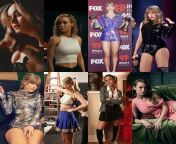 [Taylor Swift] v [Brie Larson]. Left half is dominant Brie vs submissive Taylor. Right half is dom Taylor vs sub Brie. Who do yall think is dominant if these two got together? **Strap-on battle and only one alpha female can wear it.** from brie catti