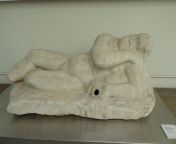 Roman marble sculpture showing the sleeping Silenus. The object dates to the 1st century CE. Silenus was one of Bacchus companions (Greek Dionysus) and his teacher. He was a god of nature. [800x600] from showing breast his teacher in italian movies