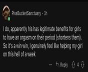 The question was would you have sex with a girl on her period- r/Redditafterdark from sex brutal vs girl