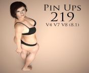 FREE Pin Ups 219 Poses for Victoria 4 (V4), Genesis 3 Female (V7) and Genesis 8 Female (8.1) (V8/8.1) for Poser and DAZ Studio https://www.most-digital-creations.com/freestuff.htm from v7 z7shtm