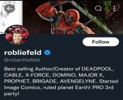 Admin Of Rob Liefeld Hate Group Somehow Only Member Not Blocked By Rob Liefeld from rob yaeger