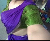 Tried my new saree! What should I try next???? from kerala aunties saree iduppu thoppul i