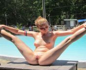 Nude tanning at the public pool from devil sophie the public sperm burger