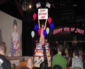4th of July Nude Girl Jumping Out of Huge Cake (Censored) Photo Meme from bisexeamil actress july nude boo