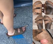Asian stinky Birkenstock I seen her wear them a lot I wanted them so bad lucky she is staying over and left them outside from birkenstock
