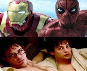 In 2016&#39;s Captain America: Civil War, Iron Man and Spider-Man join forces. This is foreshadowed in 2000&#39;s Wonder Boys, in which Robert Downey Jr. and Tobey Maguire engage in sexual intercourse. from gta sanandreas iron man pc game