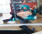 Sexy trap Miku cosplay panties tease from trap barbie