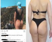All natural Instagram pic vs her own video from a week ago from vs garl saxy video