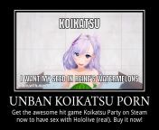 &#34;koikatsu is the greatest fucking game ever made&#34; -hayate, when discussing the awesome game koikatsu where you can sex hololive (real) get it now from koikatsu hyperdimension