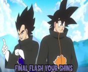 Goku and Vegeta clappin back at Naruto and Sasuke. Credit to SSJ9K from ion naruto