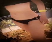 Mouni Roy navel in black bikini from mouni roy navel