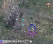 Ru pov: Drone footage shows the 100th brigade of the DPR attacking a UAF unit near Nevelskoye from 45 ru