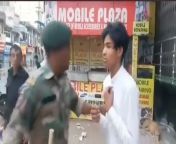 India goes full fascist - police hitting, throwing a rock at a Muslim teenager and opening fire in the direction of Muslims protesting against hate from opening brazer in atm room mp4