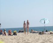 Just Two Friends Having Fun On beach! from crazy holiday two naked girls posing on beach