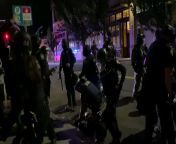 Another video from the protests in Portland, Or last night. It shows Portland police officers running after a civilian before tackling them and repeatedly punching them in the face while the man screams &#34;I&#39;m on the ground I&#39;m not fighting back from daughter before police