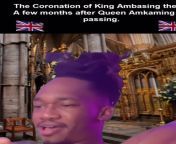 The coronation of king ambasing the III a few months after queen amkamings death (King shouts his last name first then his full name to the crowd as he is crowned ) from mp4 king
